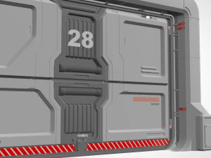Sci fi door 19 3D Model