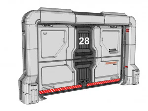 Sci fi door 19 3D Model