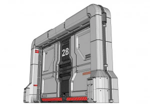 Sci fi door 19 3D Model