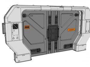 Sci fi door 20 3D Model