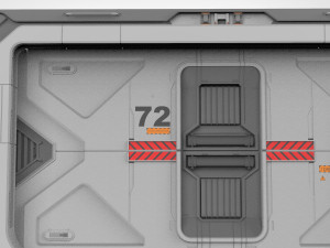 Sci fi door 21 3D Model