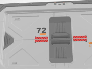 Sci fi door 21 3D Model