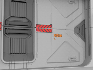 Sci fi door 21 3D Model