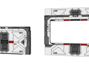 Sci fi door 21 3D Model