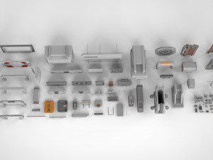 Sci-fi architecture elements collection 15 Modèle 3D