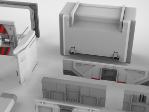 Sci-fi architecture elements collection 15 Modèle 3D