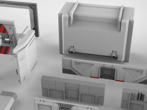Sci-fi architecture elements collection 15 3D Model