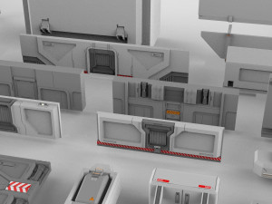 Sci-fi architecture elements collection 15 Modèle 3D