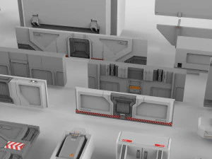 Sci-fi architecture elements collection 15 3D Model