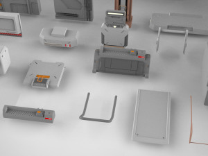 Sci-fi architecture elements collection 15 Modèle 3D