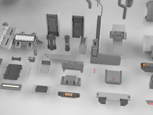 Sci-fi architecture elements collection 15 3D Model