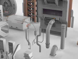 Sci-fi architecture elements collection 15 Modèle 3D