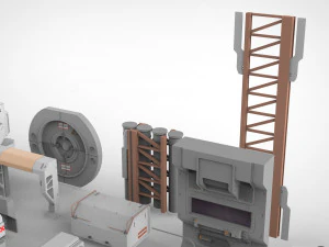 Sci-fi architecture elements collection 15 3D Model