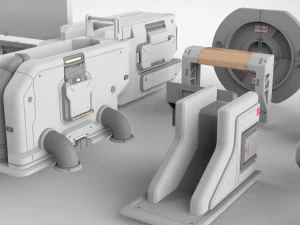 Sci-fi architecture elements collection 15 3D Model