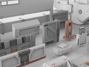 Sci-fi architecture elements collection 15 Modèle 3D