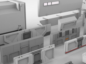 Sci-fi architecture elements collection 15 Modèle 3D