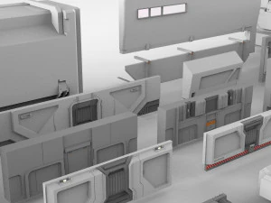 Sci-fi architecture elements collection 15 3D Model