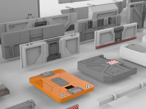 Sci-fi architecture elements collection 15 3D Model