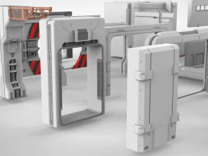 Sci-fi architecture elements collection 15 3D Model