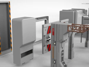 Sci-fi architecture elements collection 15 3D Model