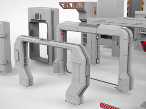 Sci-fi architecture elements collection 15 Modèle 3D