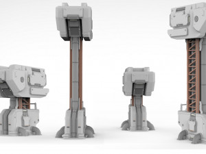 Sci-fi architecture kitbash 27 3D Model
