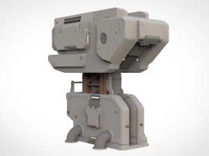 Sci-fi architecture kitbash 27 3D Model