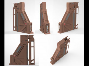 Sci-fi architecture kitbash 27 3D Model