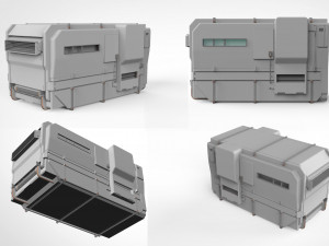 Sci-fi architecture kitbash 27 3D Model