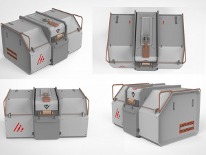 Sci-fi architecture kitbash 27 3D Model