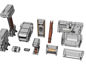 Sci-fi architecture kitbash 27 3D Model