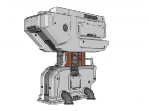 Sci-fi architecture kitbash 27 3D Model