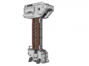 Sci-fi architecture kitbash 27 3D Model