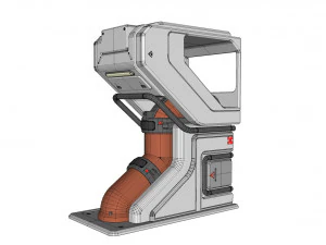 Sci-fi architecture kitbash 27 3D Model