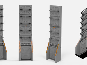Sci-fi architecture kitbash 28 3D मॉडल