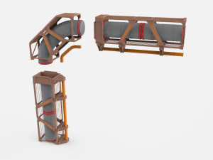 Kitbash de arquitetura de fic&ccedil;&atilde;o cient&iacute;fica 29 Modelo 3D