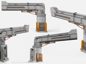 Sci-fi architecture kitbash 29 3D-Modell