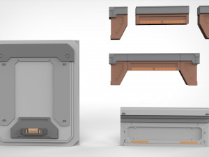 Sci-fi architecture kitbash 29 3D-Modell