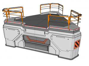 Sci-fi architecture kitbash 29 3D-Modell