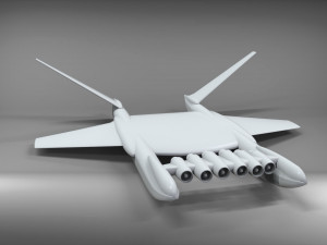 Ekranoplan sea launch 3D Model