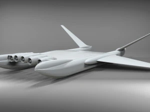 Ekranoplan sea launch 3D Model