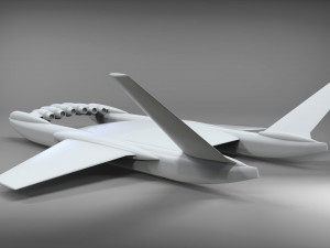 Ekranoplan sea launch 3D Model