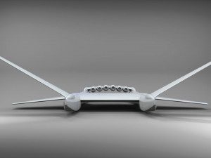 Ekranoplan sea launch 3D Model