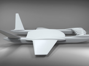 Ekranoplan sea launch 3D Model