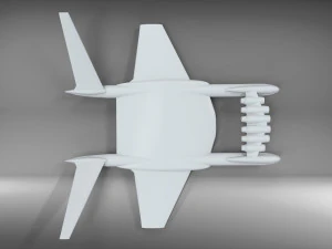 Ekranoplan sea launch 3D Model