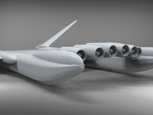 Ekranoplan sea launch 3D Model