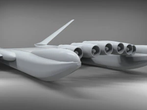 Ekranoplan sea launch 3D Model