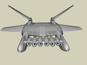 Ekranoplan sea launch 3D Model