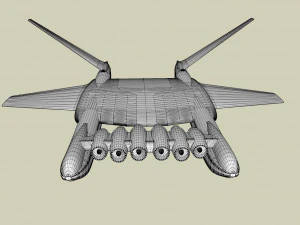 Ekranoplan sea launch 3D Model