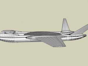 Ekranoplan sea launch 3D Model